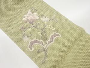 絽綴れ花唐草模様織出し名古屋帯